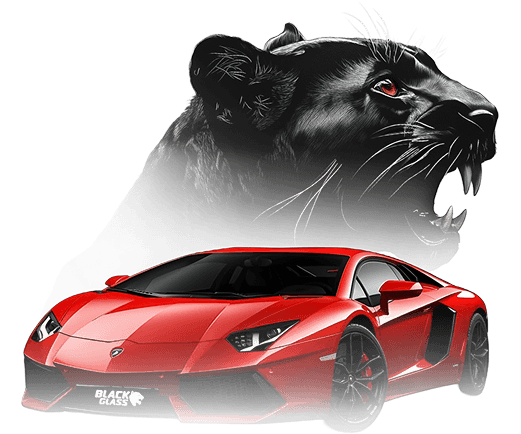 Black Glass automobil i panter