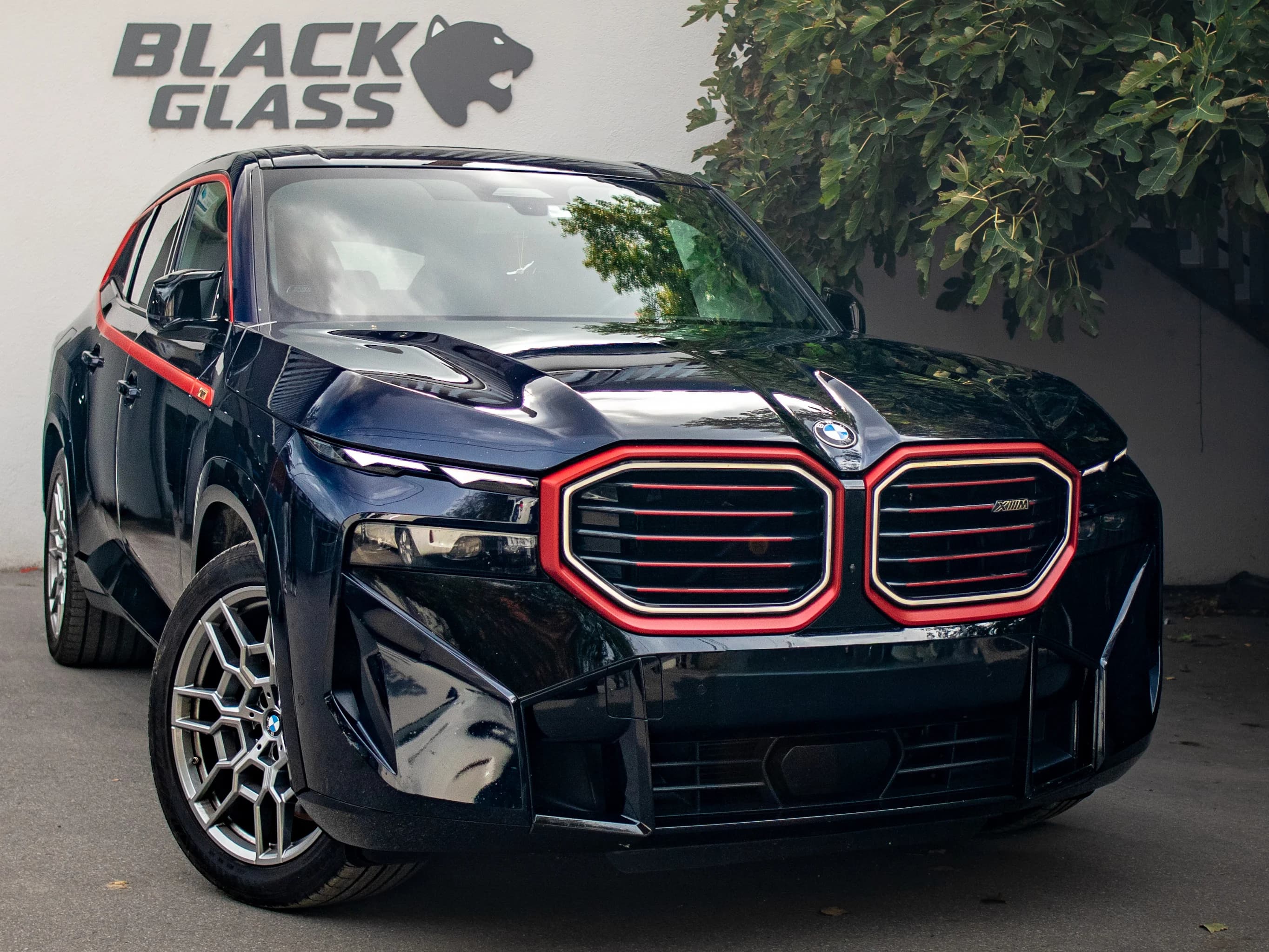 bmw xm crveni detalji